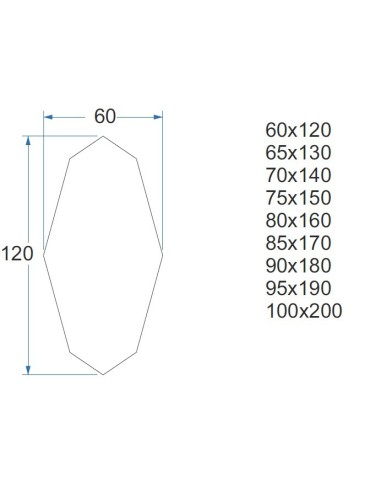 Dekoratívne zrkadlo s ostrým...