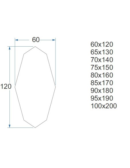 Dekoratívne zrkadlo s ostrým organickým tvarom - RIOLIT