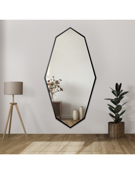 Dekoratívne zrkadlo s ostrým organickým tvarom v ráme - RIOLIT V RÁME