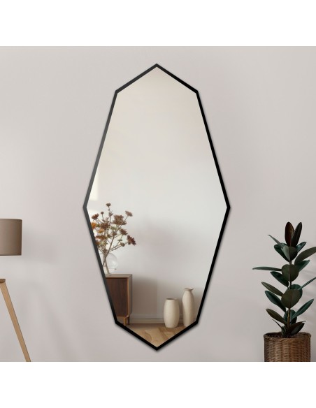 Dekoratívne zrkadlo s ostrým organickým tvarom v ráme - RIOLIT V RÁME