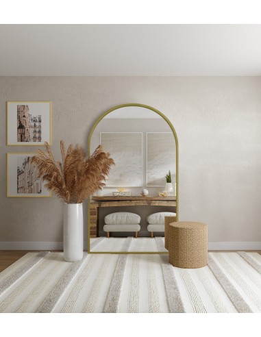 Polovičné oválne zrkadlo v zlatom...