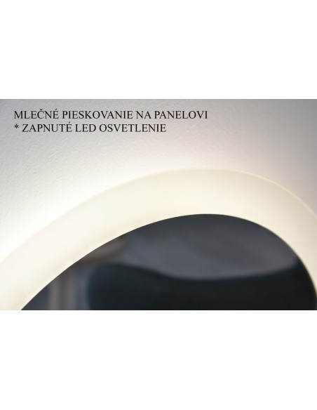 Oválne zrkadlo v mdf ráme s osvetlením - OSKAR LED II