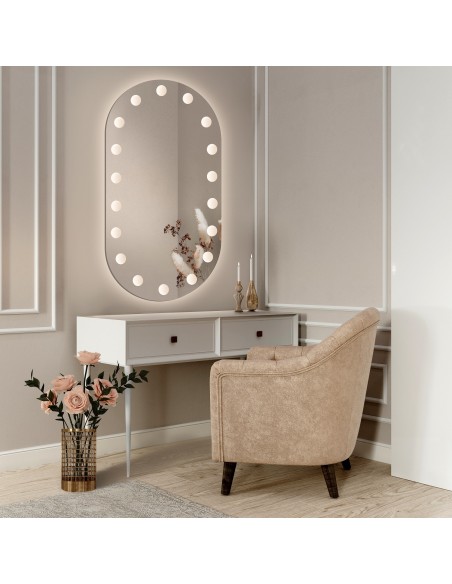 Oválne zrkadlo s osvetlením - LONDON LED