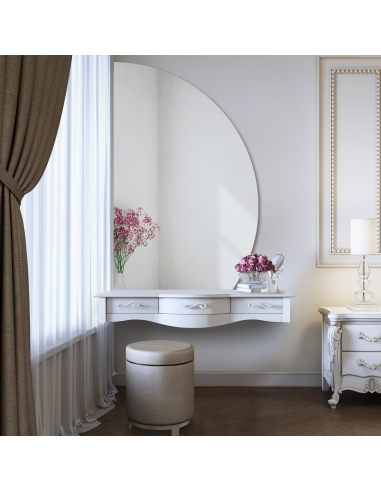 Polkruhové kúpeľňové zrkadlo so...