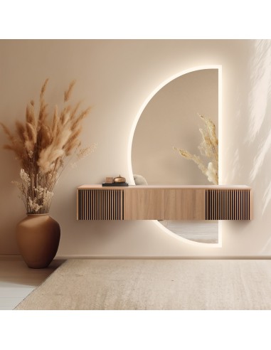 Kúpeľňové polkruhové zrkadlo z dvoch...