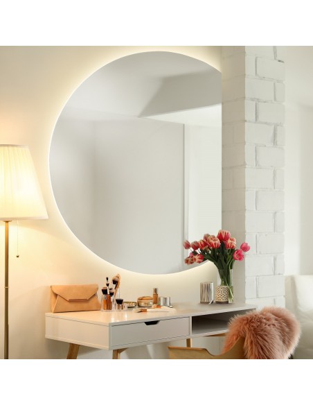 Okrúhle bočné zrkadlo s osvetlením - LED KRUH SKOSENÝ BOK