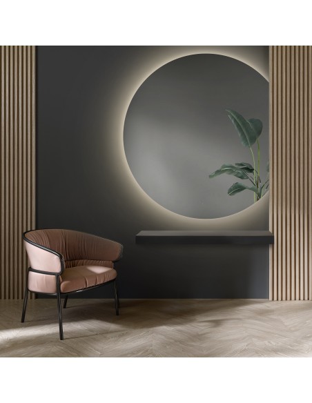 Okrúhle bočné zrkadlo s osvetlením - LED KRUH SKOSENÝ BOK