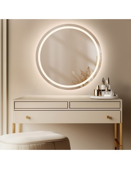 Okrúhle kúpeľňové zrkadlo s osvetlením MAIA LED