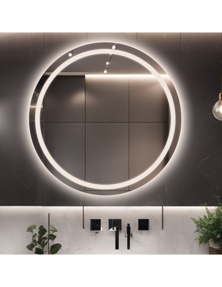 Okrúhle kúpeľňové zrkadlo s osvetlením MAIA LED