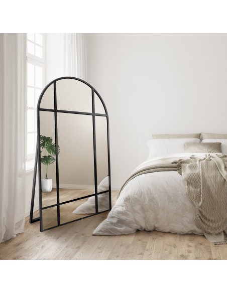 Stojace polkruhové zrkadlo v MDF ráme - LOFTI III STOJACE