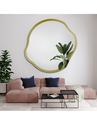 Nepravidelné zrkadlo v zlatom lesklom...