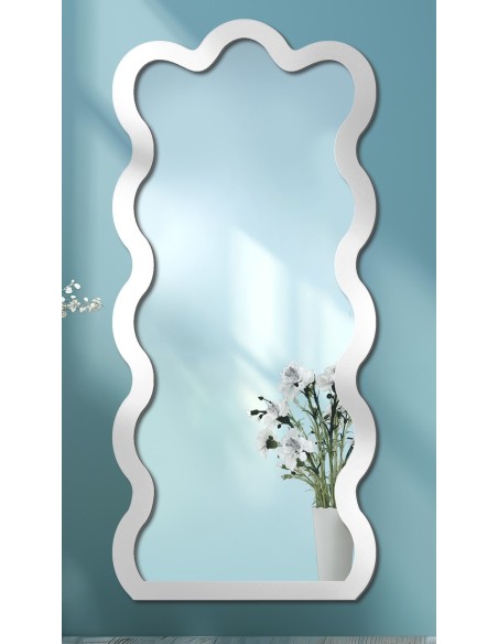 Nepravidelné zrkadlo s MDF rámom - BLOBS WAVE