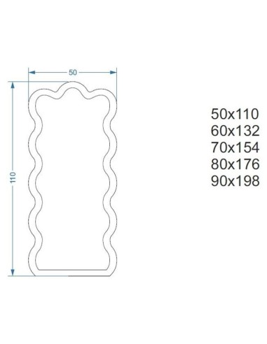 Nepravidelné zrkadlo s MDF rámom -... Nepravidelné zrkadlo s MDF rámom -...