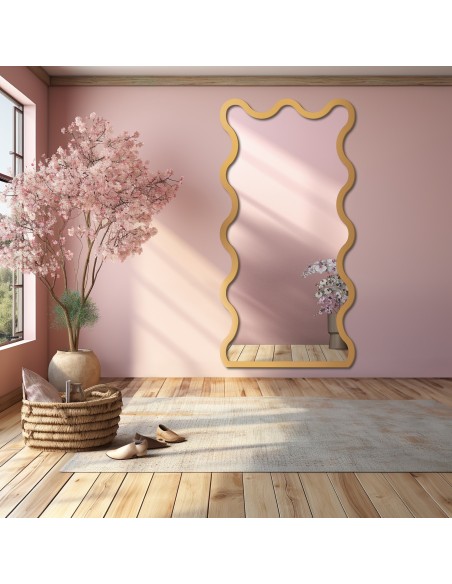 Nepravidelné zrkadlo s MDF rámom - BLOBS TWIST