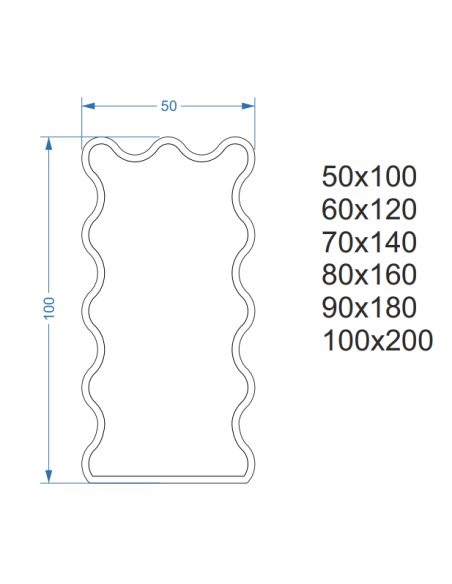 Nepravidelné zrkadlo s MDF rámom - BLOBS TWIST