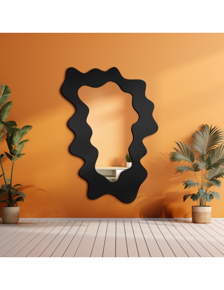 Nepravidelné zrkadlo s MDF rámom - BLOBS MISTY