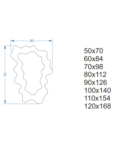 Nepravidelné zrkadlo s MDF rámom -... Nepravidelné zrkadlo s MDF rámom -...