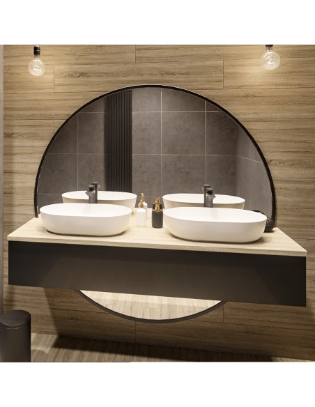 Kruhové zrkadlo v dvoch častiach v ráme - OTTO