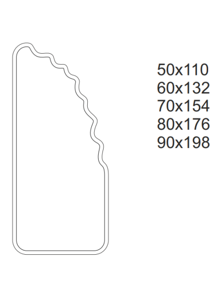 Nepravidelné zrkadlo s MDF rámom - BLOBS FLUX