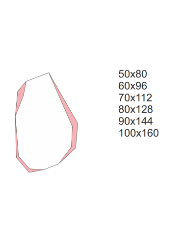 Dekoratívne zrkadlo ostrého...