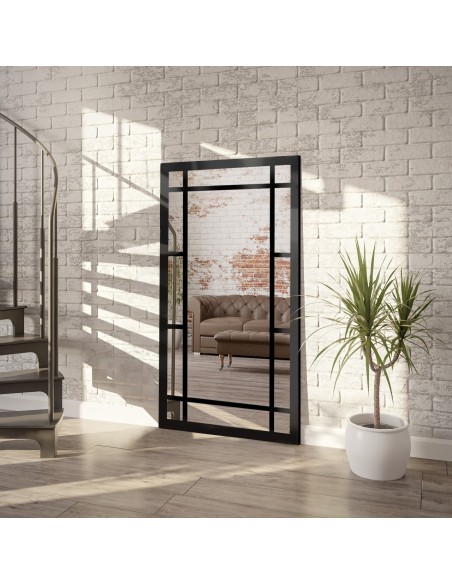 Loftové zrkadlo s priečkami – SET – farba rámu na výber