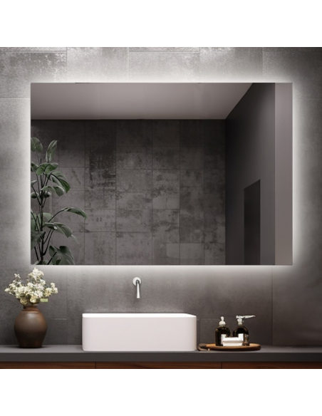 Obdĺžnikové kúpeľňové zrkadlo s osvetlením - AGIS LED