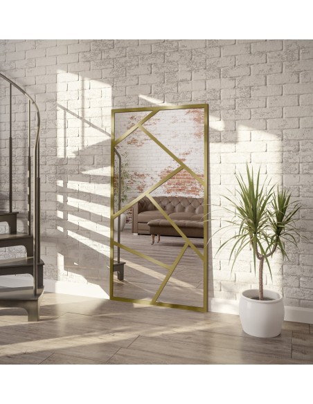 Zrkadlo s asymetrickými priečkami z MDF – WERO – farba rámu na výber