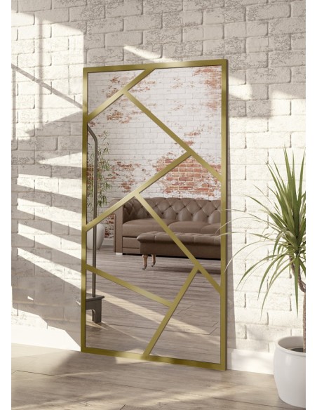 Zrkadlo s asymetrickými priečkami z MDF – WERO – farba rámu na výber