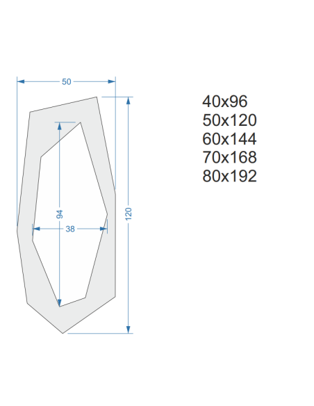 Dekoratívne zrkadlo na grafitovom antisole - RADIANT