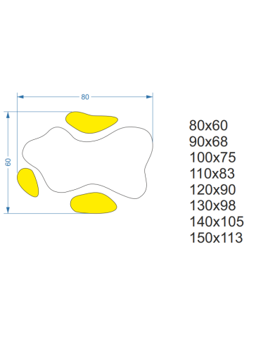 Súprava dekoratívnych zrkadiel - LOOP