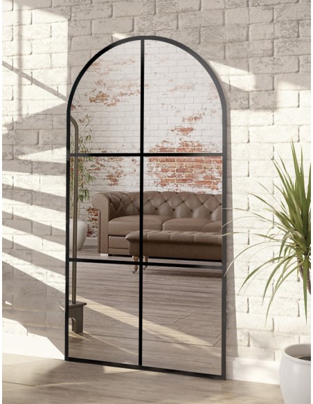 Loftové zrkadlo s priečkami z MDF – ROMEO – farba rámu na výber