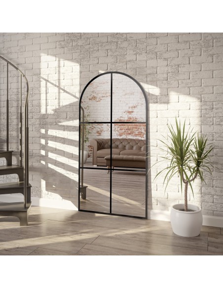 Loftové zrkadlo s priečkami z MDF – ROMEO – farba rámu na výber