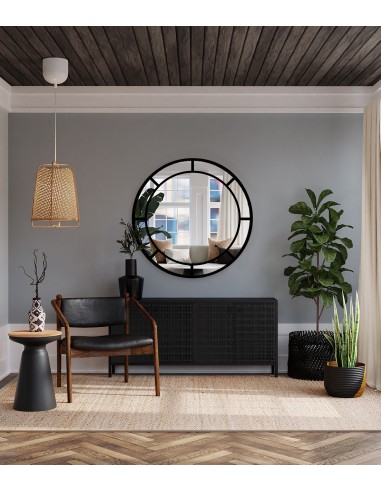 Okrúhle loftové zrkadlo s priečkami z...