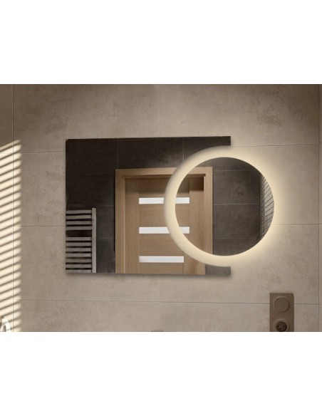 Súprava kúpeľňových zrkadiel kruh a kométa s podsvietením - KOSMIK LED