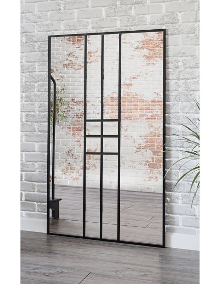 Loftové zrkadlo s priečkami – ZEUS – farba rámu na výber