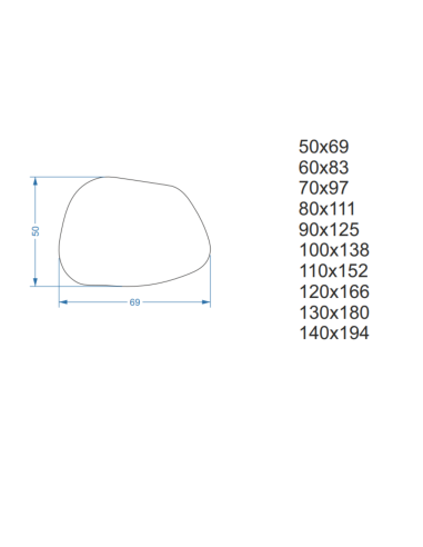 Organicky tvarované zrkadlo v MDF...