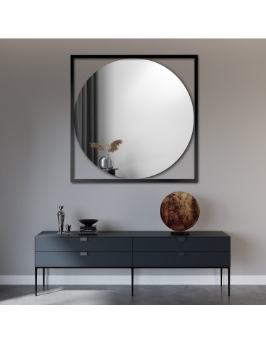 Okrúhle zrkadlo v zlatom ráme - RENA...