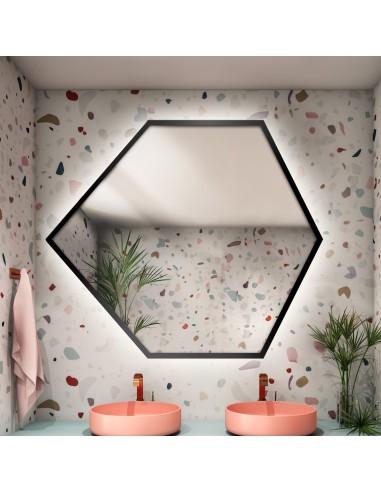 Zrkadlo geometrického tvaru v ráme s... Zrkadlo geometrického tvaru v ráme s...