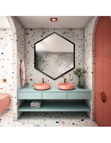 Zrkadlo geometrického tvaru v ráme –...