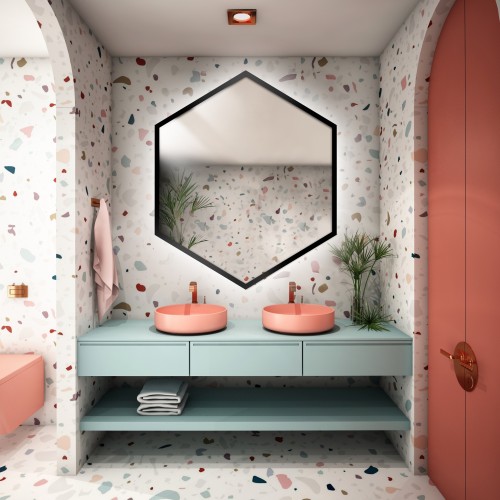 Zrkadlo geometrického tvaru...