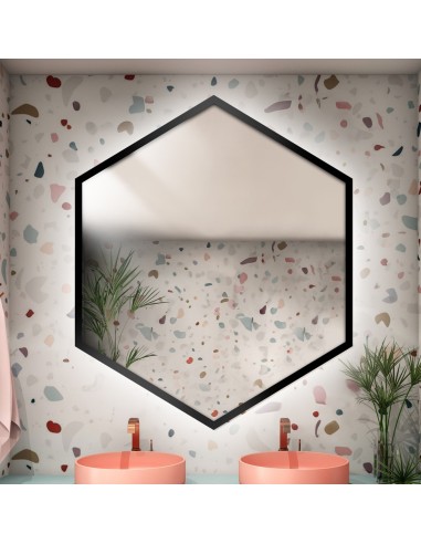 Zrkadlo geometrického tvaru v ráme s... Zrkadlo geometrického tvaru v ráme s...