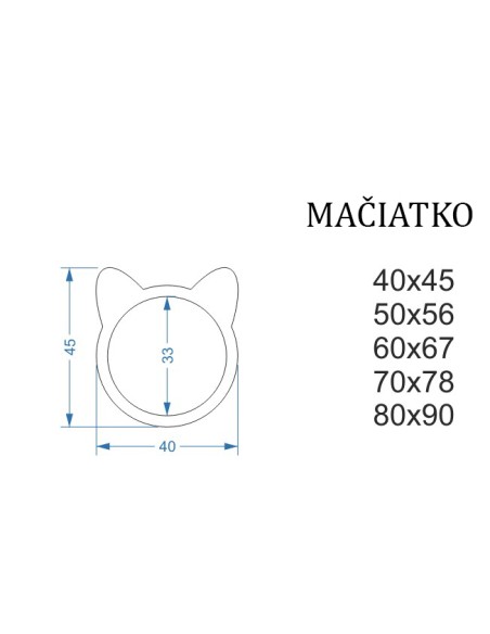 Dekoratívne nástenné zrkadlo pre deti v ráme z MDF - MAČIATKO