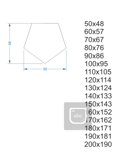 Zrkadlo geometrického tvaru v ráme – PENTA V RÁME
