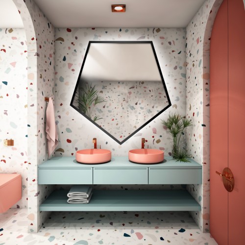 Zrkadlo geometrického tvaru...