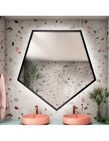 Zrkadlo geometrického tvaru v ráme s...