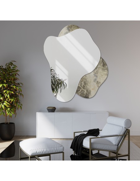 Nepravidelné zrkadlo na zostarutom striebornom zrkadle – SPINEL
