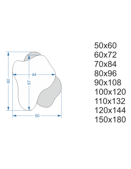 Nepravidelné zrkadlo na zostarutom striebornom zrkadle – SPINEL