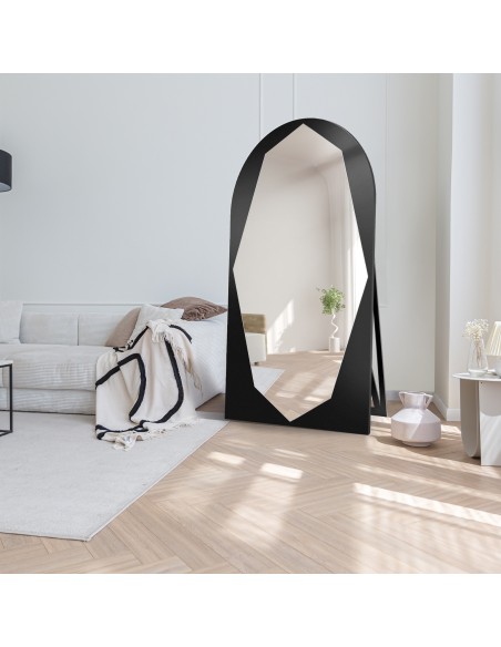 Organické stojace zrkadlo v poloválnom ráme z MDF - RIOLIT STOJACE