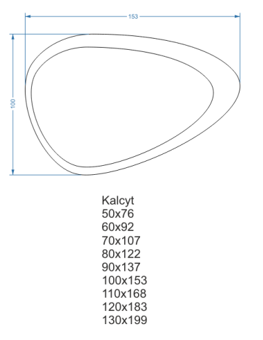 Zrkadlo s organickým tvarom s...