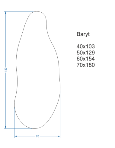 Zrkadlo s organickým tvarom v ráme s...